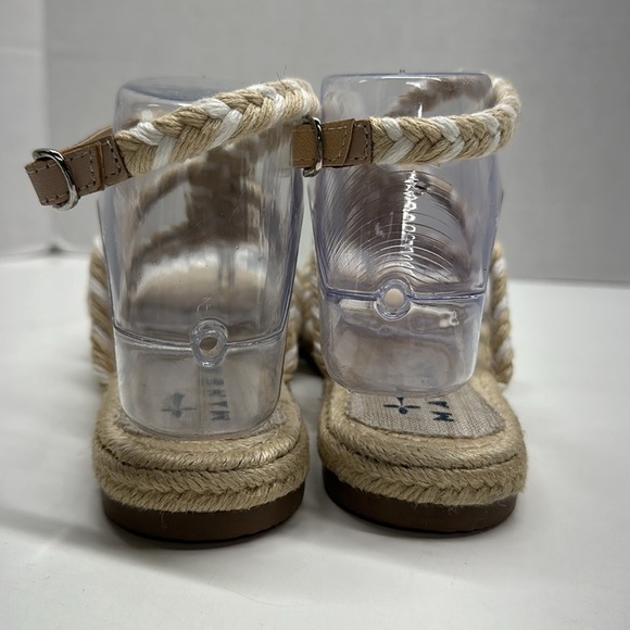 Manebi Yucatan Jute Rope Braided Espadrille Flat Sandals Shoes Tan White Size 36 - Picture 5 of 10
